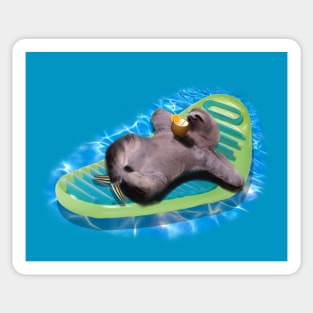 Chilled Sloth getting some Rays Sticker